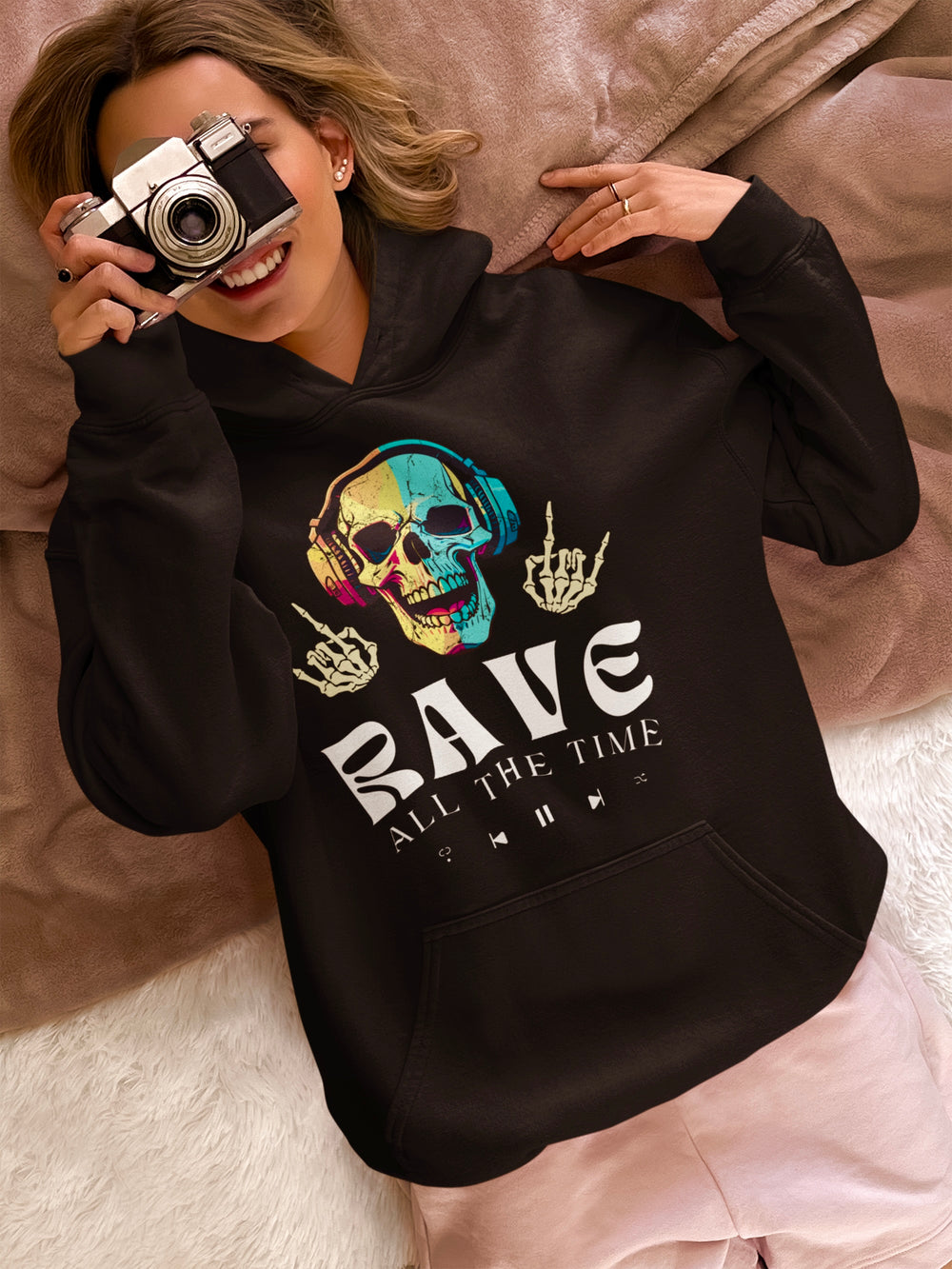 "Rave all the time" Hoodie